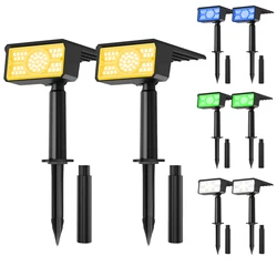 3000K/6000K/Blue/Green Solar Spotlight Solar Garden Light Wall Light IP65 Waterproof Landscape LED Light for Yard Backyard Patio