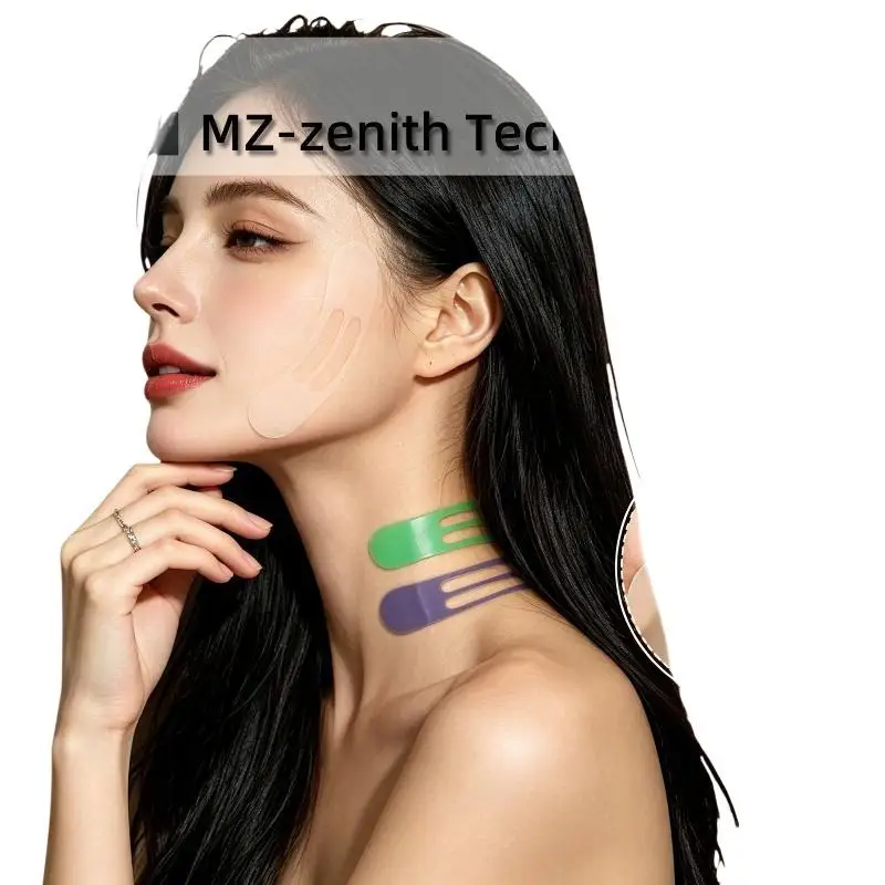 3/10Pcs Neck Lifting Sticker Invisible Skin Friendly PU Film Waterproof Breathable Neck Stripe Patch