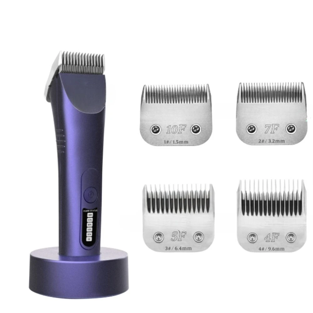 Cordless Rechargeable Pet Hair Fader Anti‑Lock Clipping Mechanism Dog Bath Grooming Tool for Pet Salon Household Use