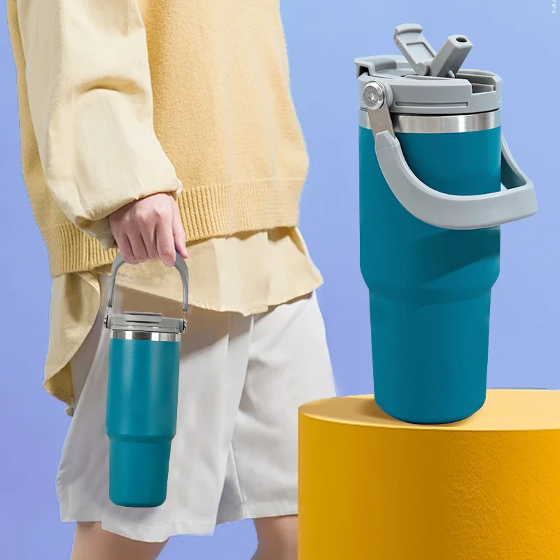 Botella Termo de acero inoxidable de 600/750/900ml, taza de café Tyeso, aislamiento, taza de Fitness de viaje fría y caliente, termo a prueba de fugas