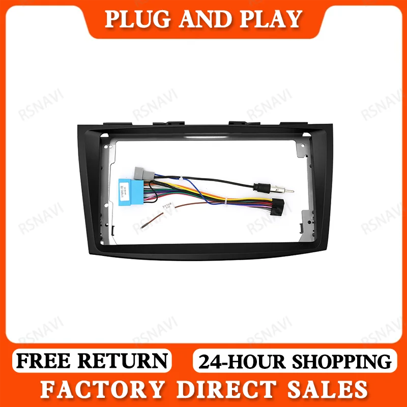 

RSNAVI 2 Din 9-дюймовый автомобильный радиоприемник с установкой DVD GPS Mp5 пластиковая панель для SUZUKI Swift 2010-2017 комплект крепления для приборной панели