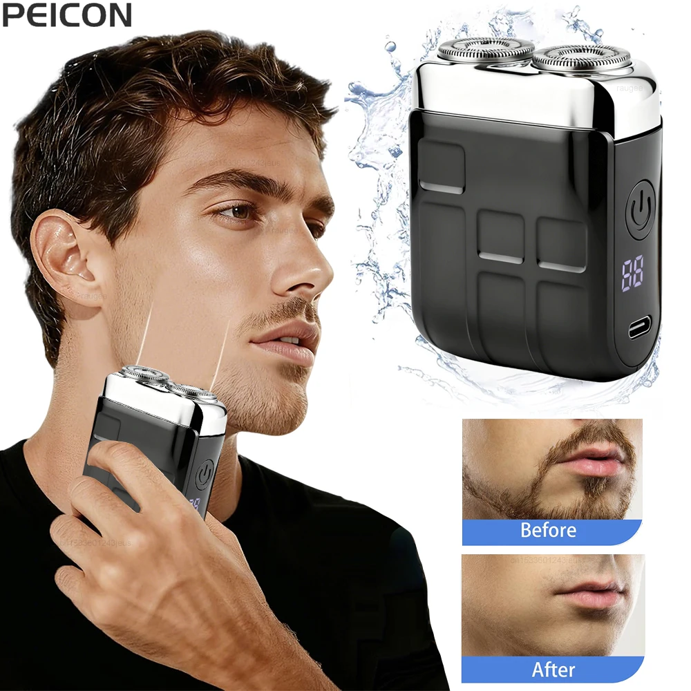 Electric Shaver Man Mini Beard Trimmer Electric Razor for Men Portable Men's Shaving Machine USB Rechargeable Men Electric Razor