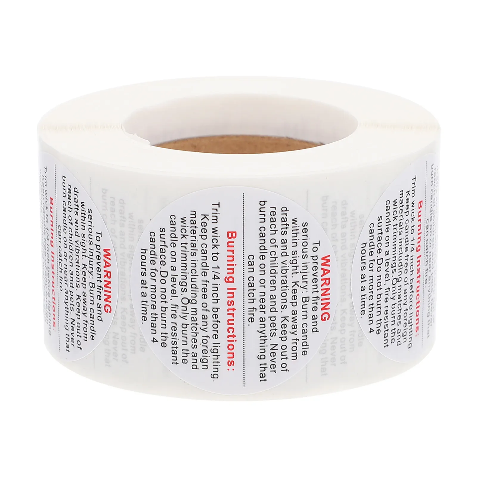

1 Roll Warning Stickers Excellent Craftsmanship Strong Adhesion Compact Lightweight Safety Labels for Jars