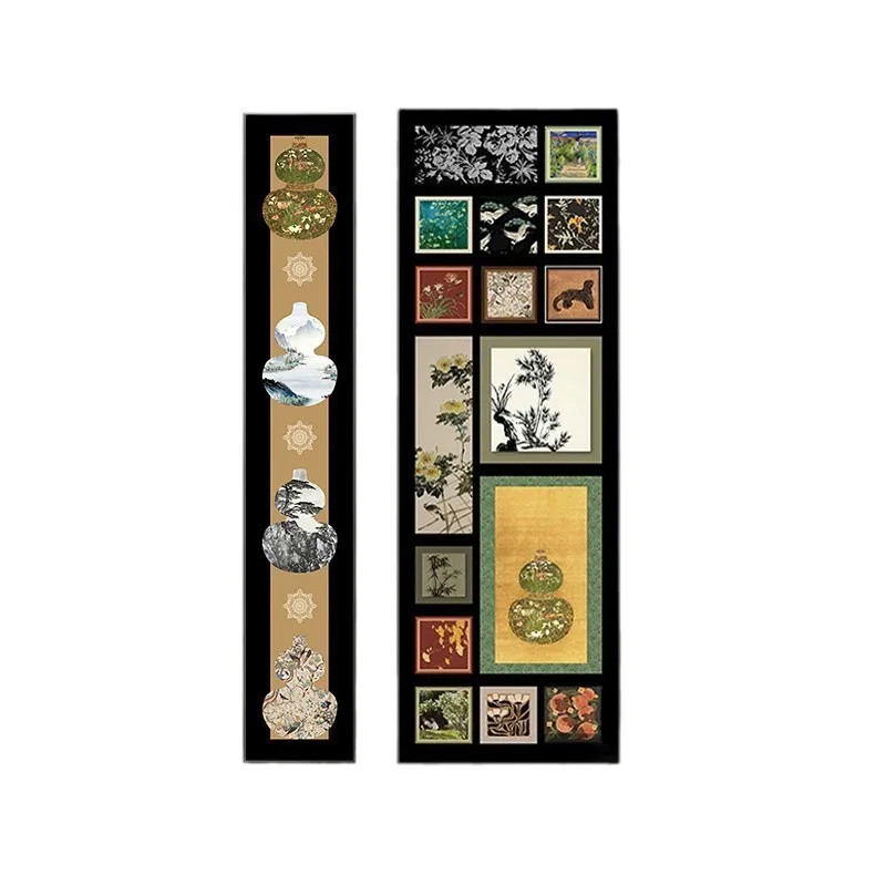 

Medieval style entrance decorative painting, advanced sense of entry, hanging paintings opposite the door, modern simple