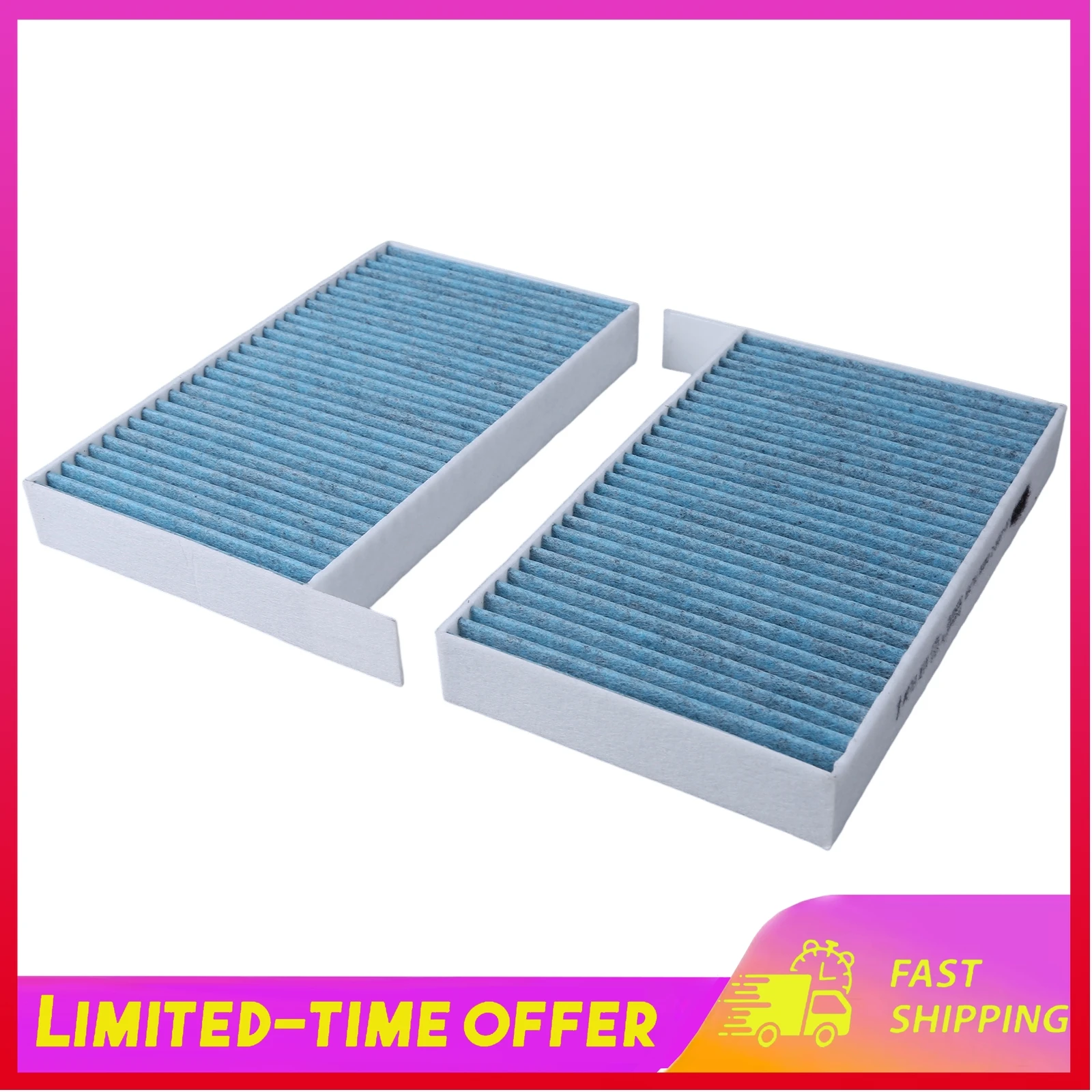 

2Pcs Internal Cabin Air Filter AC Air Conditioner Filter Compatible for Tesla Model 3/X 2019 Replace 1107681-00-A Accessories