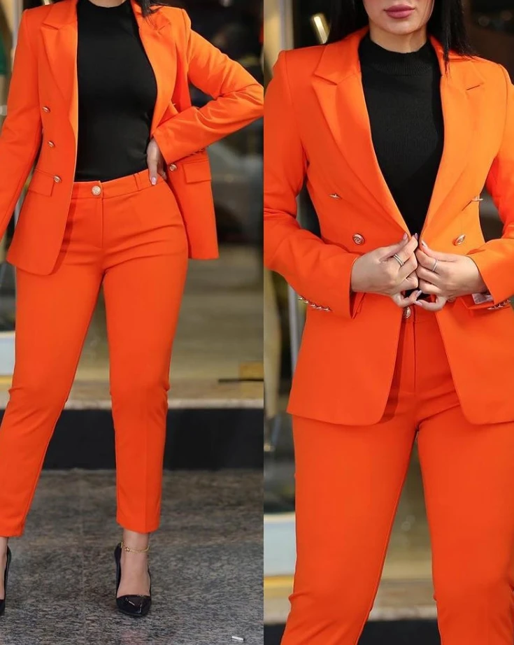 Fashionable Summer New Two-Piece Set with Temperament Commuting Leisure Fashionable Professional Women's Suit Set