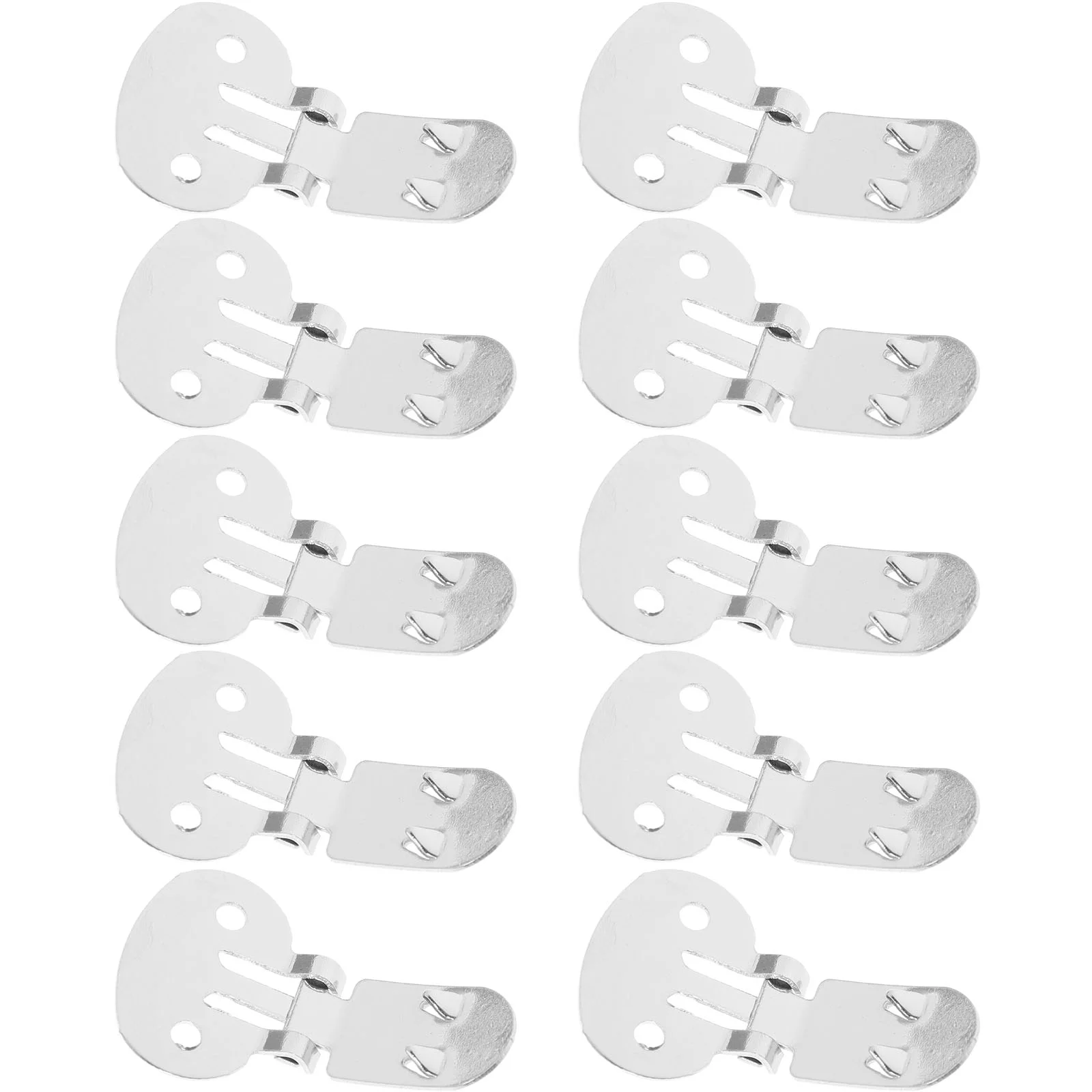10 Pcs Metal Shoe Clips Flat DIY Findings Blank Stainless Steel Rhinestone Heels