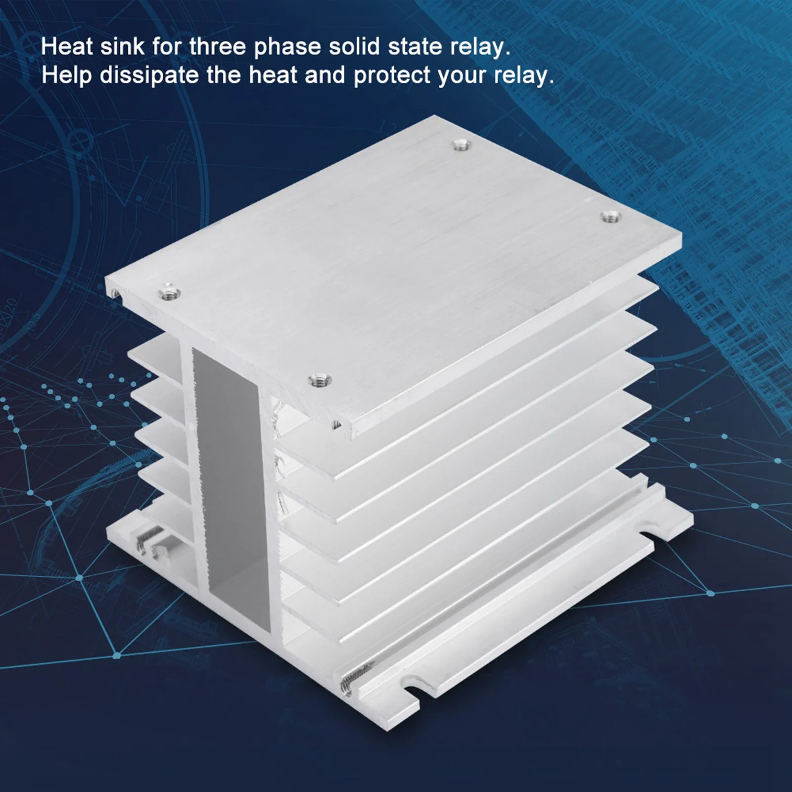 SSR Dissipation SSR Heat Sink SSR Heatsink Three Phase Aluminum Alloy Heat Sink SSR Dissipation  State Relay Heatsink