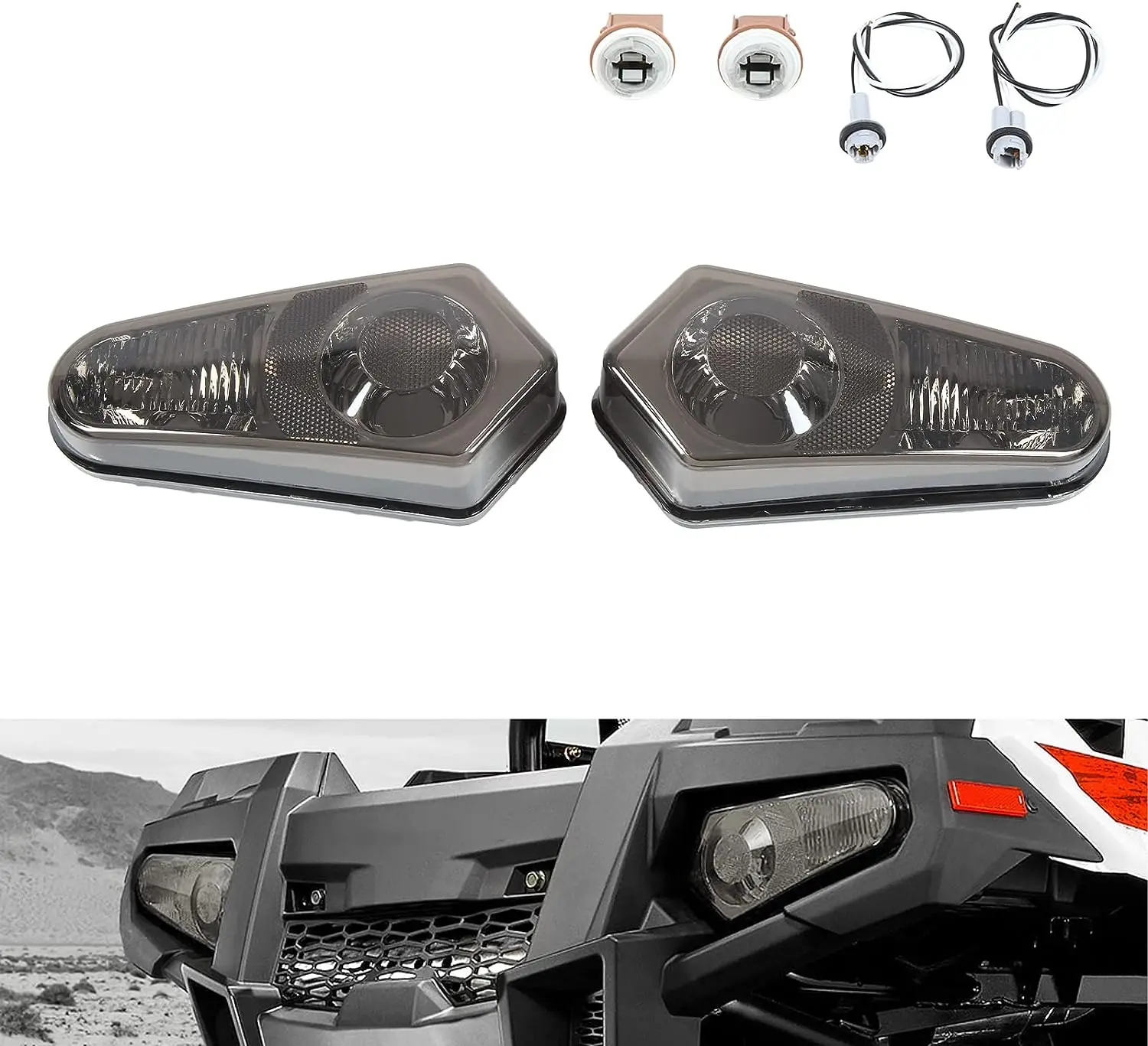 Red Black Rear Brake Stop Lamp Tail Light Housing ATV Rear Taillight Housings For 05-13 Polaris Sportsman 400 450 500 550