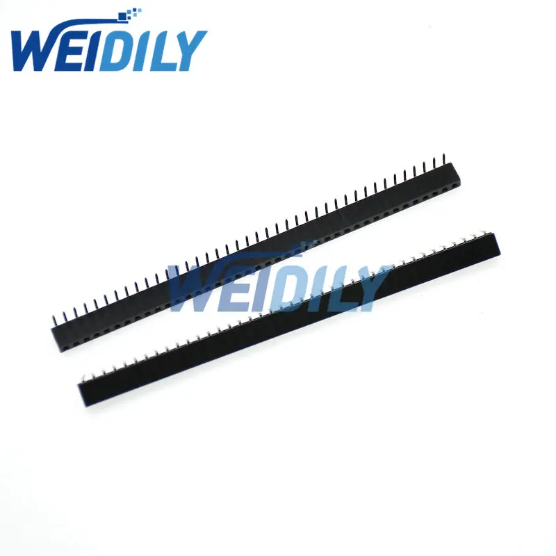 5PCS Pitch 2mm 40 Pin Female Single Row Pin Header Strip pin Header Angle Connector 1x40P