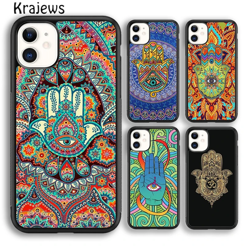 Hamsa Hand Amulet Psychedelic Phone Case Cover For iPhone 16 15 SE2020 14 6 7 8 plus 11 12 13 pro max coque Shell Fundas