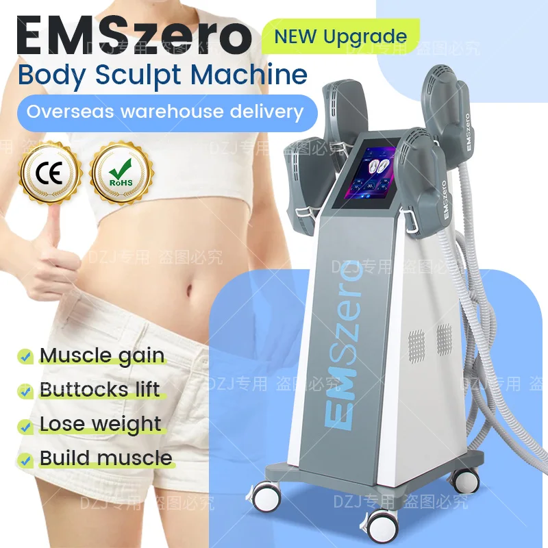 EMSzero-Machine Amincissante pour le Corps, Mise à Niveau, 200HZ, Perte de Poids, Élimination Électromagnétique des Graisses Musculaires avec 4 Poignées