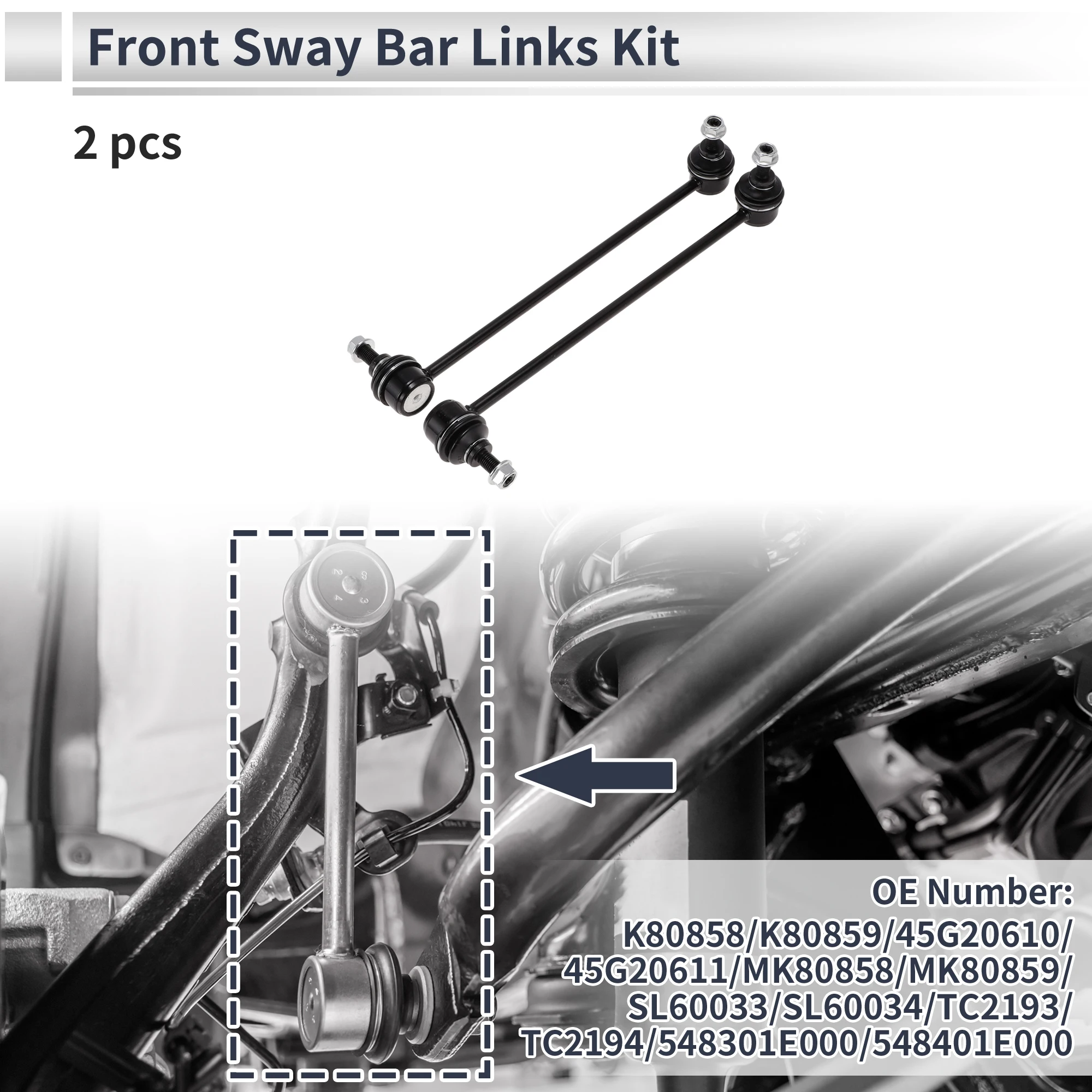 

Тяги переднего стабилизатора UXCELL для Hyundai Accent 1.6L 1599CC l4 GAS No K80858 2 шт.