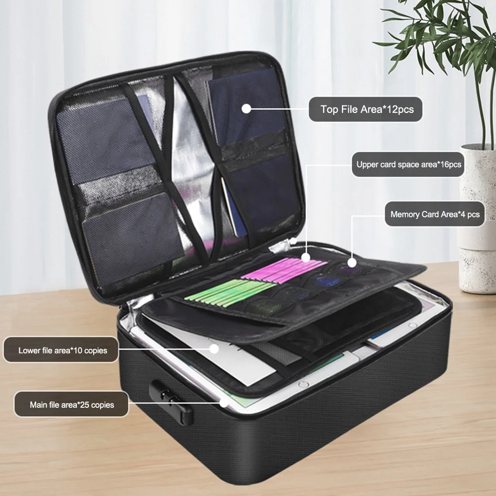 

Fireproof Document Organizer Multi-Layer File Organizer Waterproof File Box for Important Documents Files and More