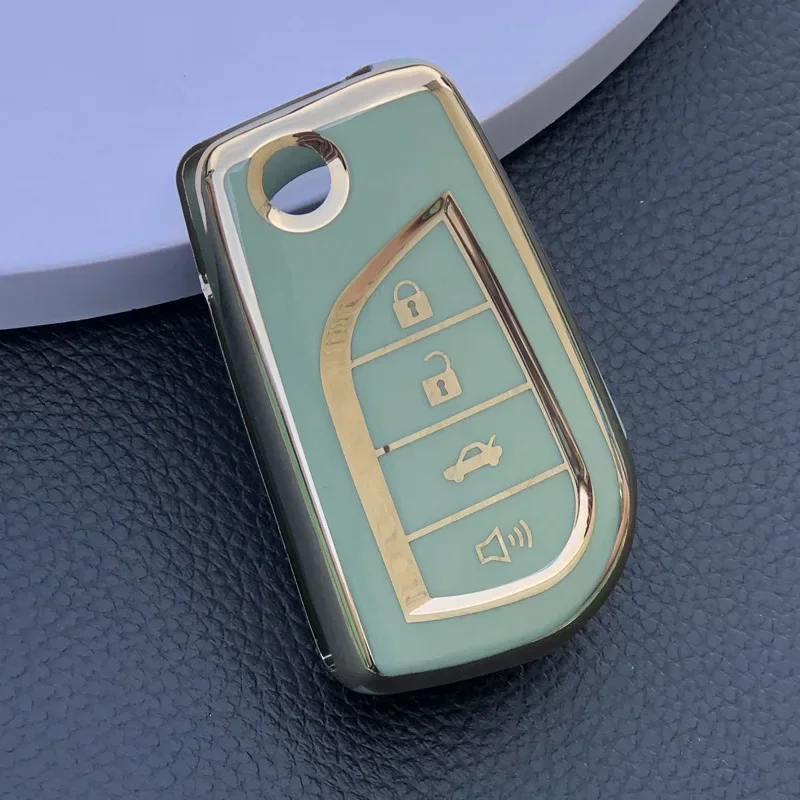 Flip 2 3 4 bottone Tpu Car Key Case Cover per Toyota Camry 2022 2021 Corolla Key Cover accessori auto portachiavi portachiavi