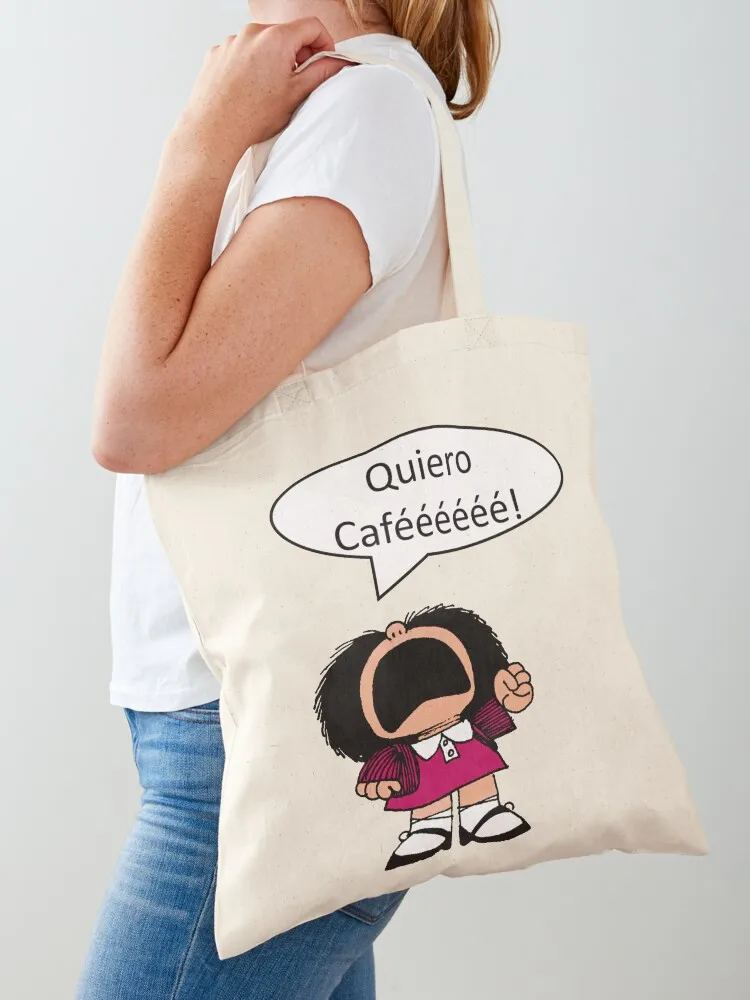 

Mafalda, Coffee, Coffee Tote Bag Handbags Canvas stote bag female bag university shopper