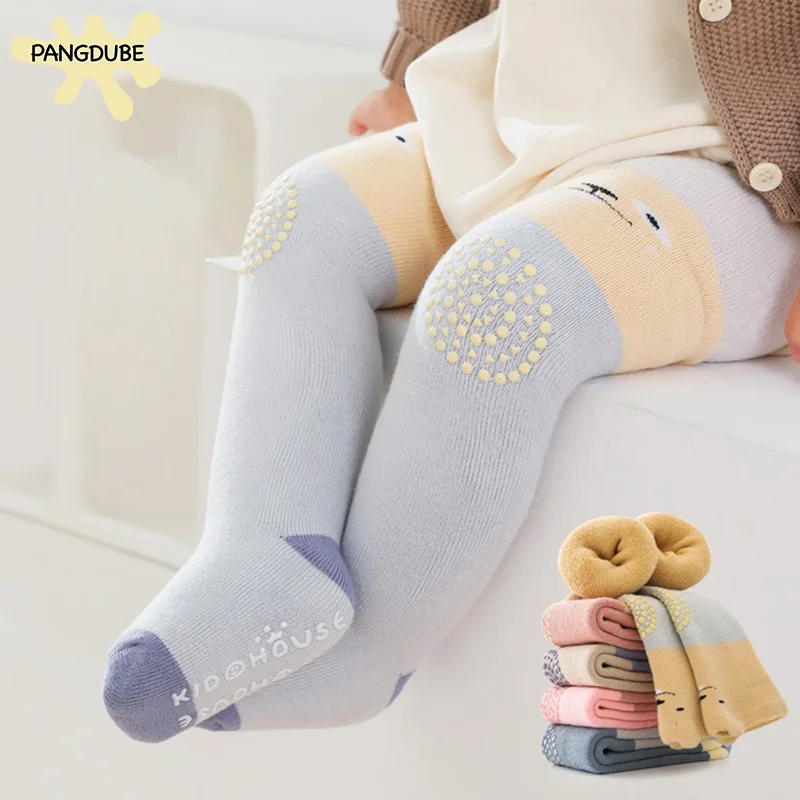 Baby Knee High Crawling Socks Baby Knee Pads Baby Crawling Knee Pads Cartoon 0~24 Months Baby Long Socks Things for Babies