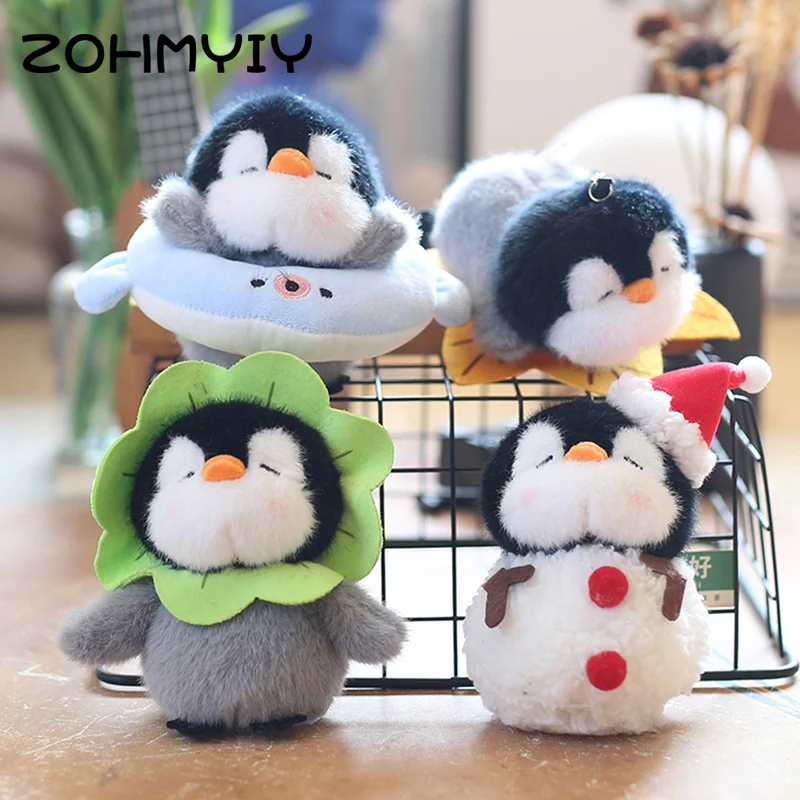 1PC Cute Four Seasons Little Penguin Doll Bag Pendants Toys Plush Cartoon Keychain Soft Cotton Key Chain Girls And Kids Gifts