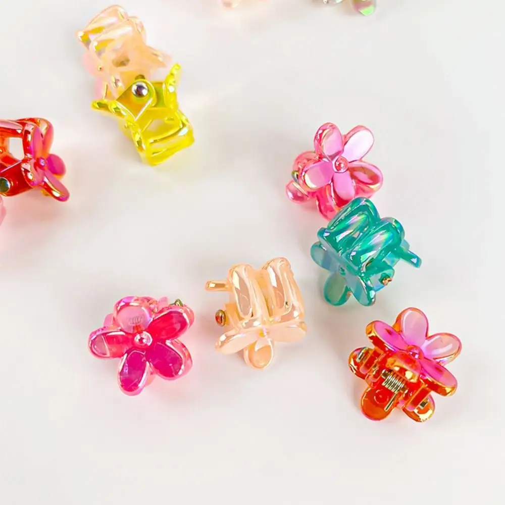 Hair Accessories Mini Hair Claw Hair Clip Transparent Star Hair Crab Clip Barrettes Candy Color Flower Mini Hair Claw Wedding