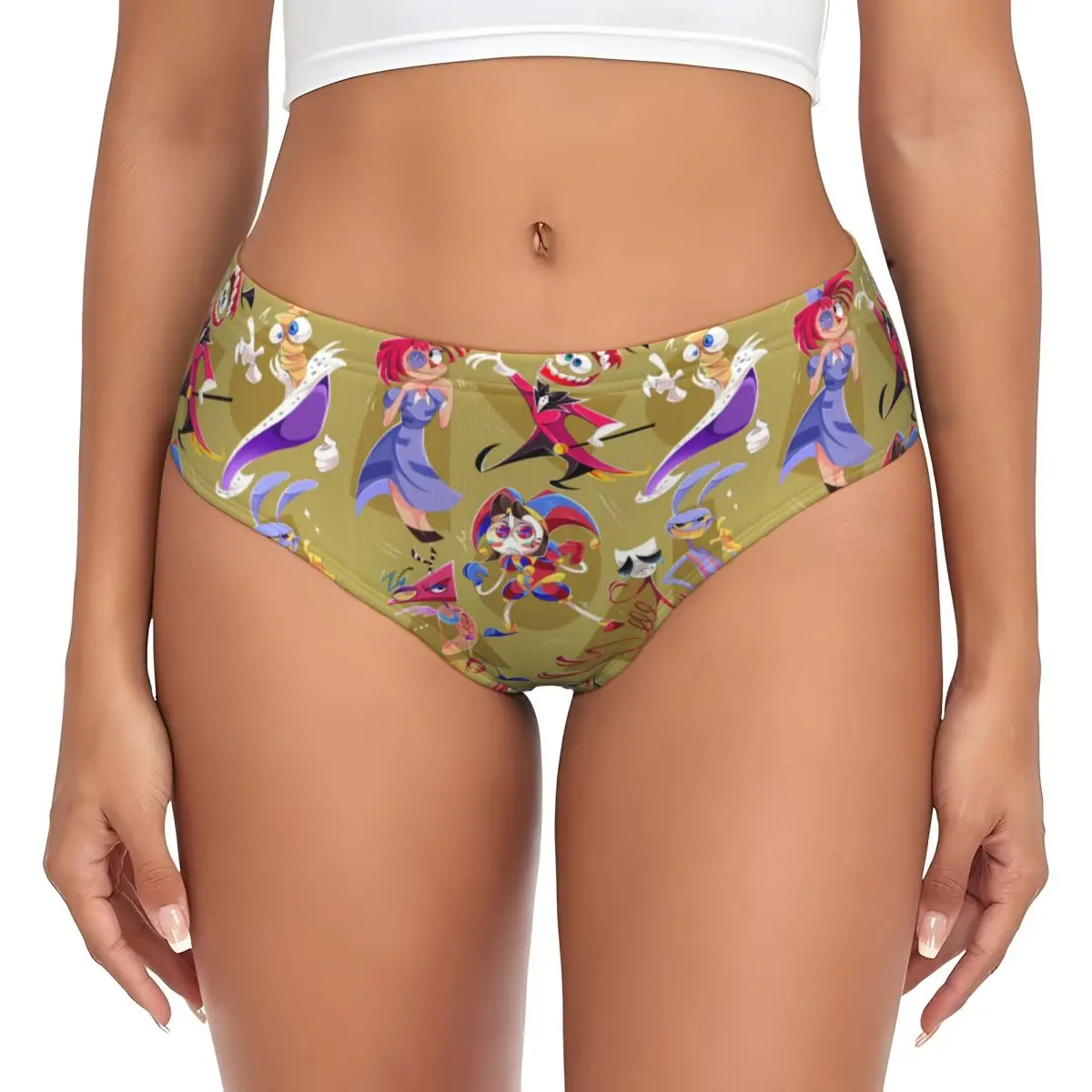 Custom Women's The Amazing Digital Circus Brief Panties Female Breathable Underwear Underpants