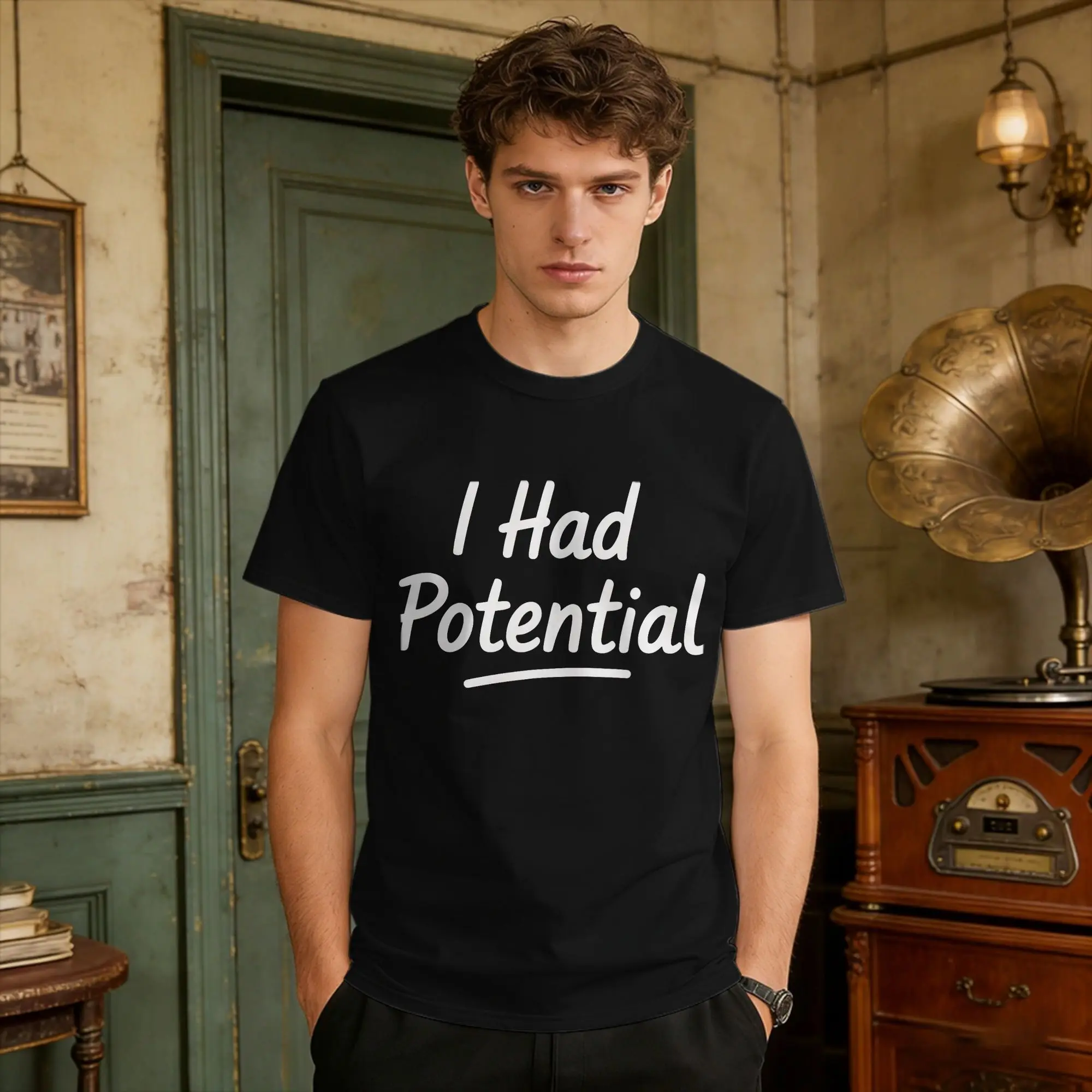 I Had Potential Funny Sarcastic Quote T Shirt Project Hail Mary Fashion T Shirts Short Sleeves Tops Summer Cotton Plus Size Tees