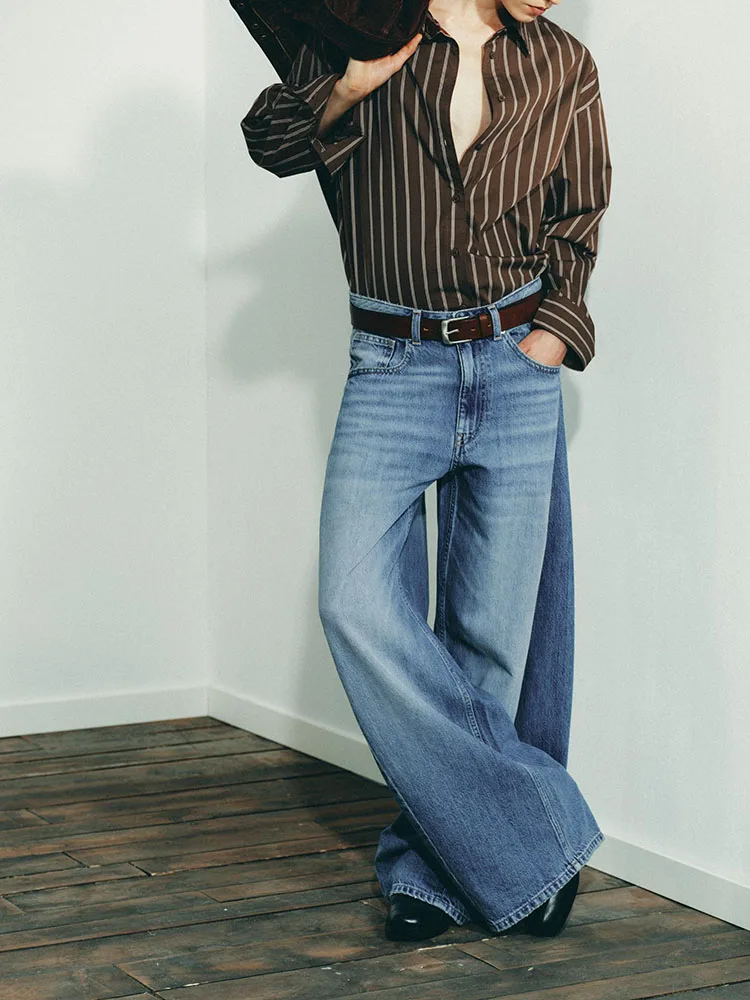 Słodkie, modne, luźne jeansy o średnim stanie, nowość, odzież zimowa damska, Ele Personali 36072