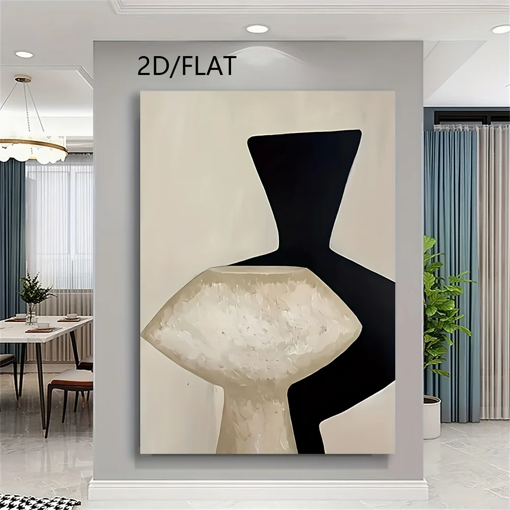 2D/flat printing canvas painting art, living room decoration with modern and simple texture, minimalist poster without frame
