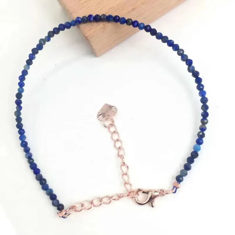 Natural Stone Beads Necklace & Bangle Bracelet Set, Luxury