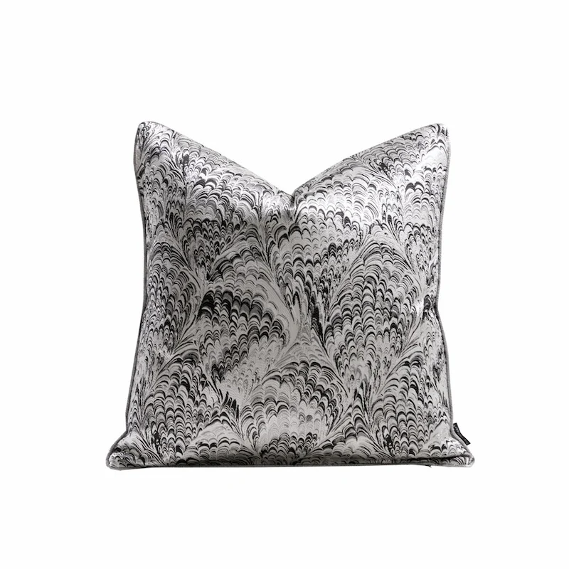 Silver Pillows Luxury Abstract Geometric Cushion Case Modern 45x45 50x50 Decorative Pillow Cover For Sofa Chair Home Decorations