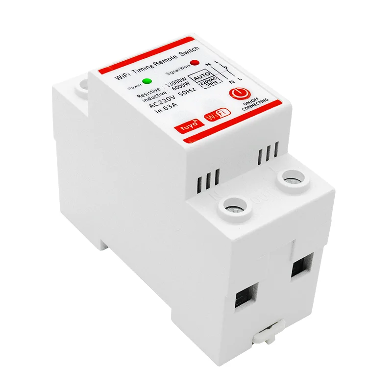 Din Rail 63A Wifi Timing Remote Mobile Control Switch Smart Meter Tuya Single Phase AC220V 50Hz