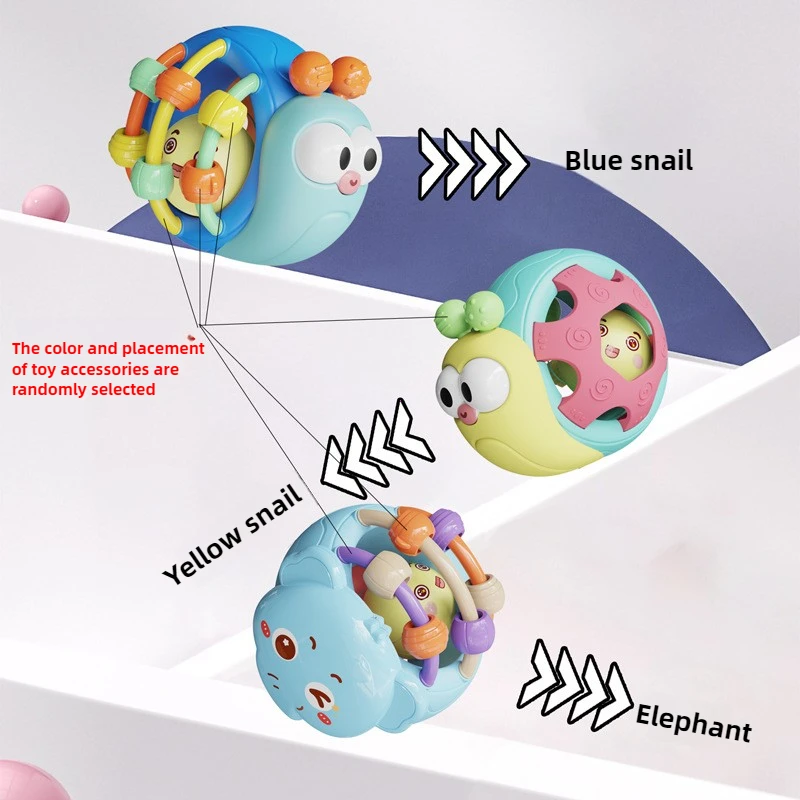 Palline per bambini Sonaglio Piumino Giocattolo Morbido Afferrare la mano Palla Giocattoli sensoriali educativi Attività Giocattoli striscianti per bambini 0 6 12 mesi