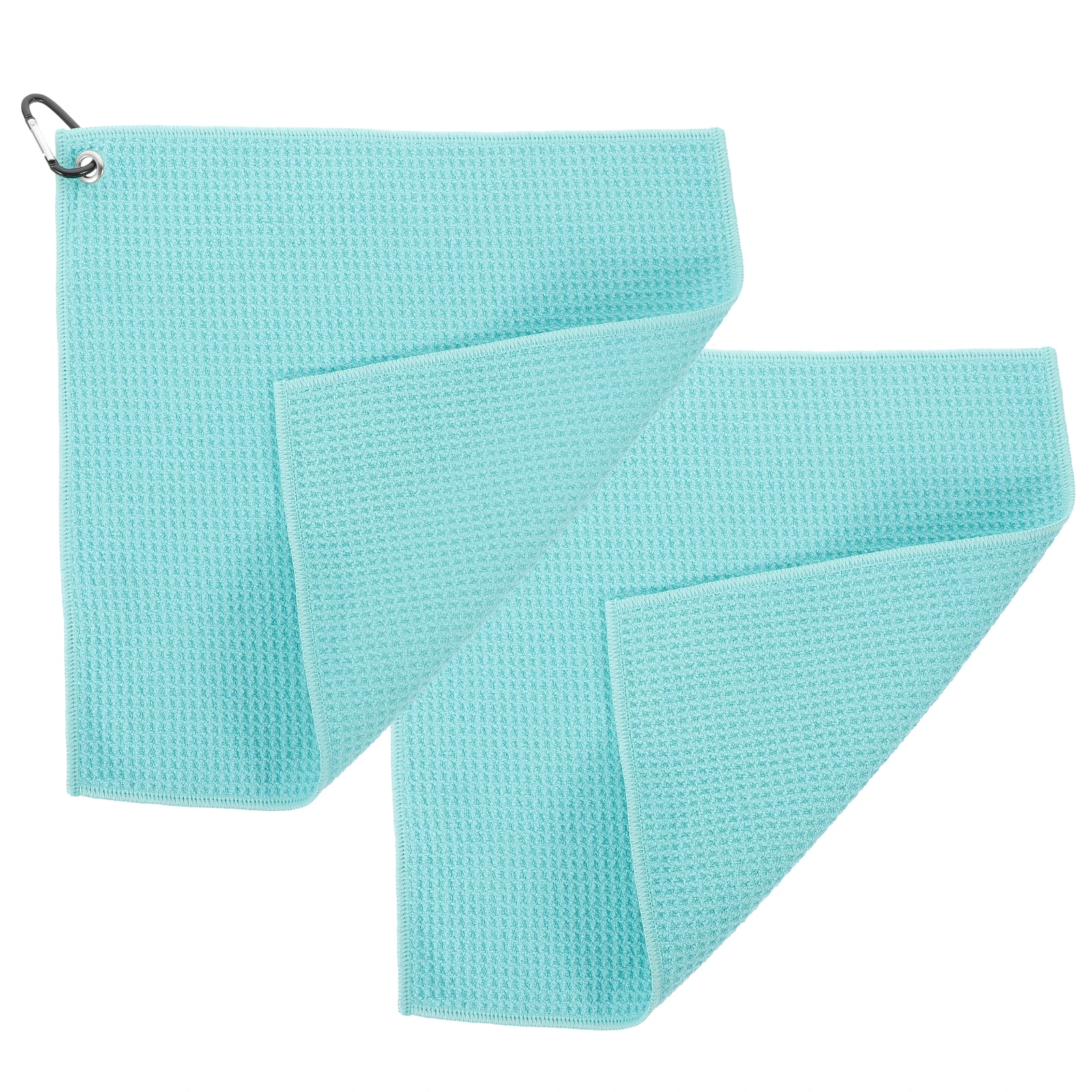 

2 Pcs Golf Towel Micro Fiber Towels Golfing Accessories Sports Cleaning Cloth Light Green Ball