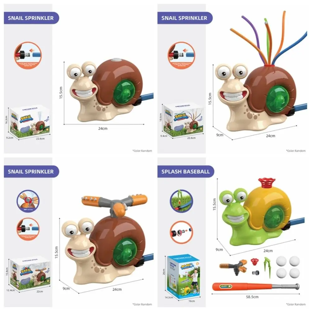 Nowy Plastikowy Zraszacz Wodny w Kształcie Ślimaka, Kreskówkowy Obrotowy Zraszacz dla Dzieci, Zraszacz dla Chłopców