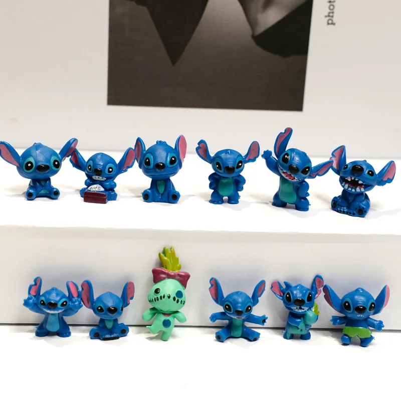 

12Pcs/Set Cartoon 2-3cm MIni Stitch Anime Figurine Doll Lilo And Stitch Action Figures Collectible Decoration Model Toys Gift