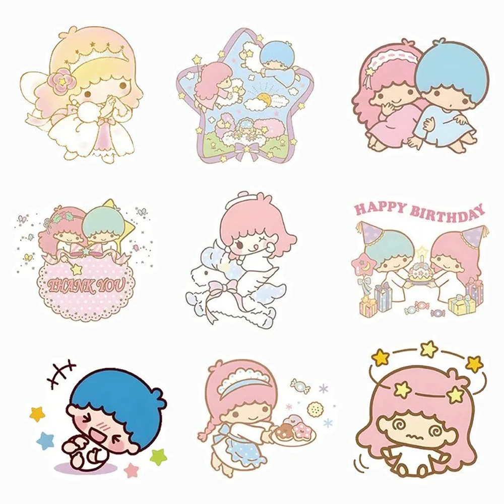 10/30/50/100pcs Cute Sanrio Little Twin Star Aesthetic Stickers Decals Laptop Suitcase Water Bottle Wall Kid Cartoon Sticker Toy