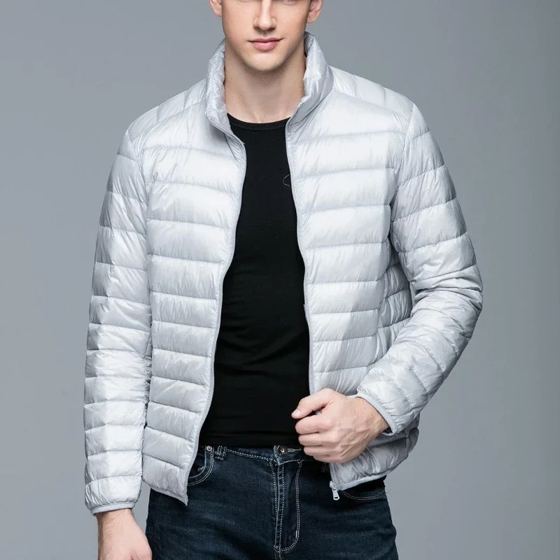 Lightweight Male Quilted Padded Jackets Stand Collar Men's Coats Winter Korean Reviews Many Cheap Clothes Offer Sale Y2k Vintage