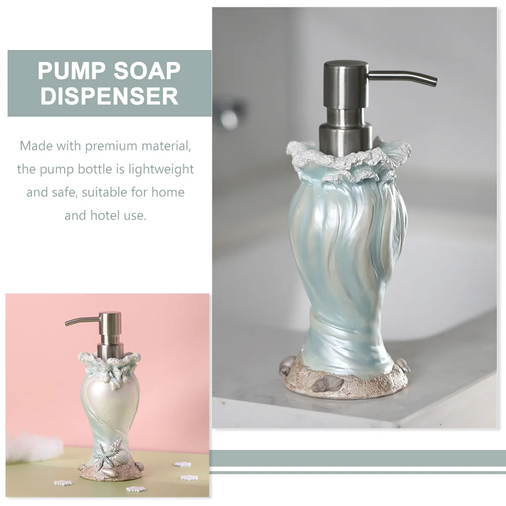 

Shell Soap Dispenser Large Capacity Liquid Pump Bottle for Bathroom Kitchen Hotel Home Decor Refillable Hand Soap Dispenser