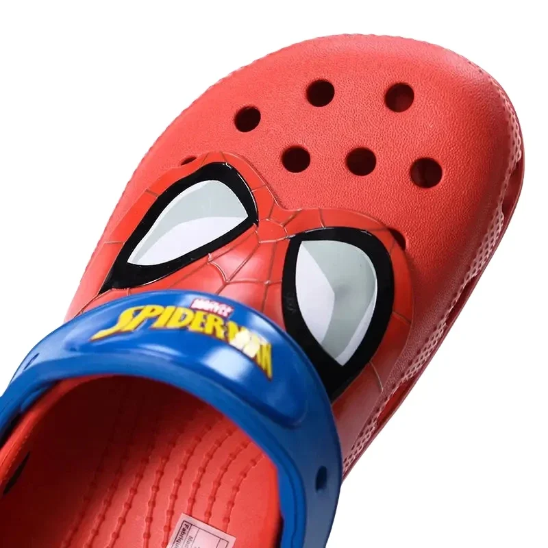 MINISO Marvel Cartoon cute Spider Man sandals children\'s non-slip beach shoes casual breathable EVA slippers clogs garden shoes