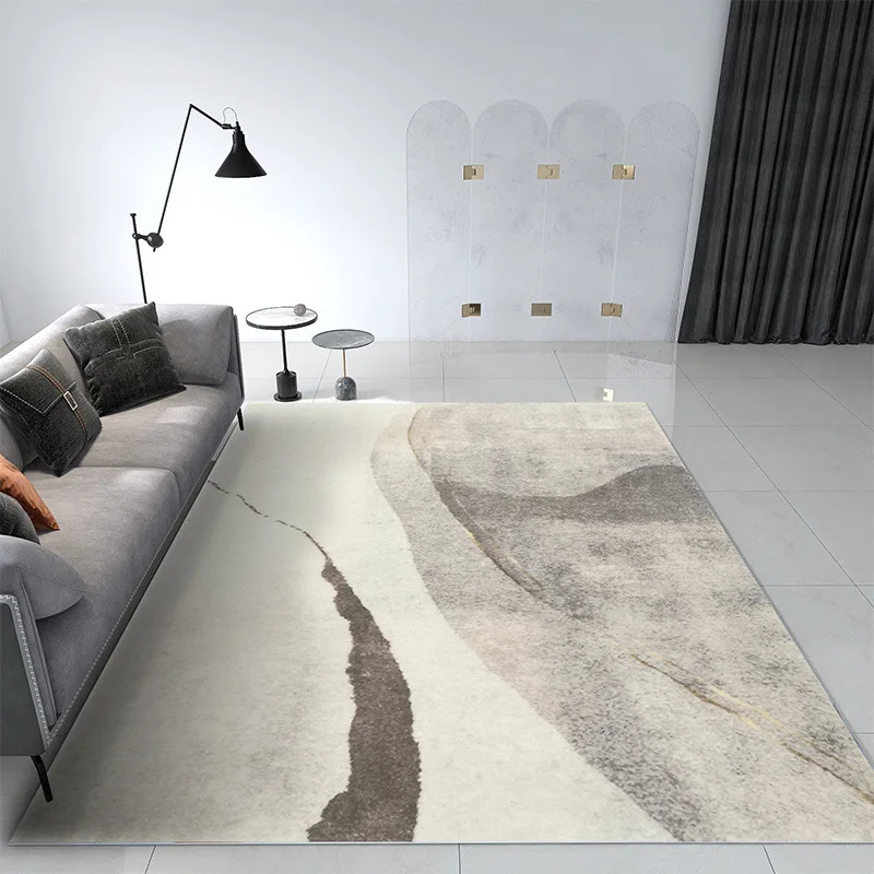 Tapete de pelúcia minimalista moderno Tapete antiderrapante de estudo grosso, vestiário de casa, tapetes luxuosos leves para sala de estar, decoração do quarto