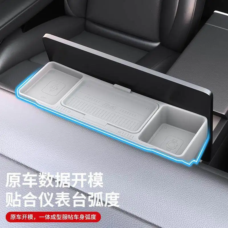 For Tesla's Updated Model 3 Central Control Screen Rear Storage Box ETC Bracket Tissue Storage Accessories