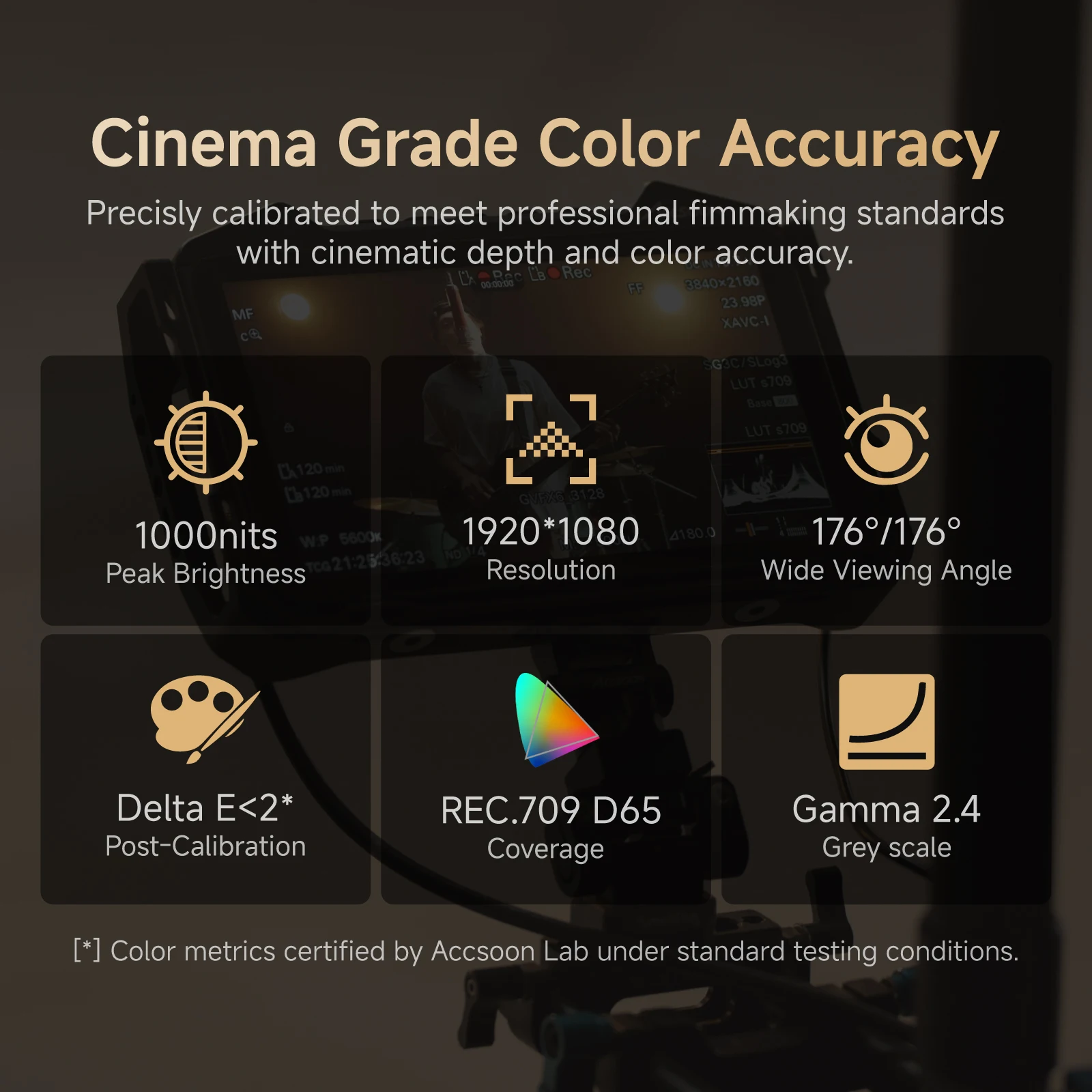 Accsoon CineView M7 Pro 1080p 4K 7” LCD touch screen Monitor 3D lut REC709 1000Nits HDMI SDI USB-C field monitor