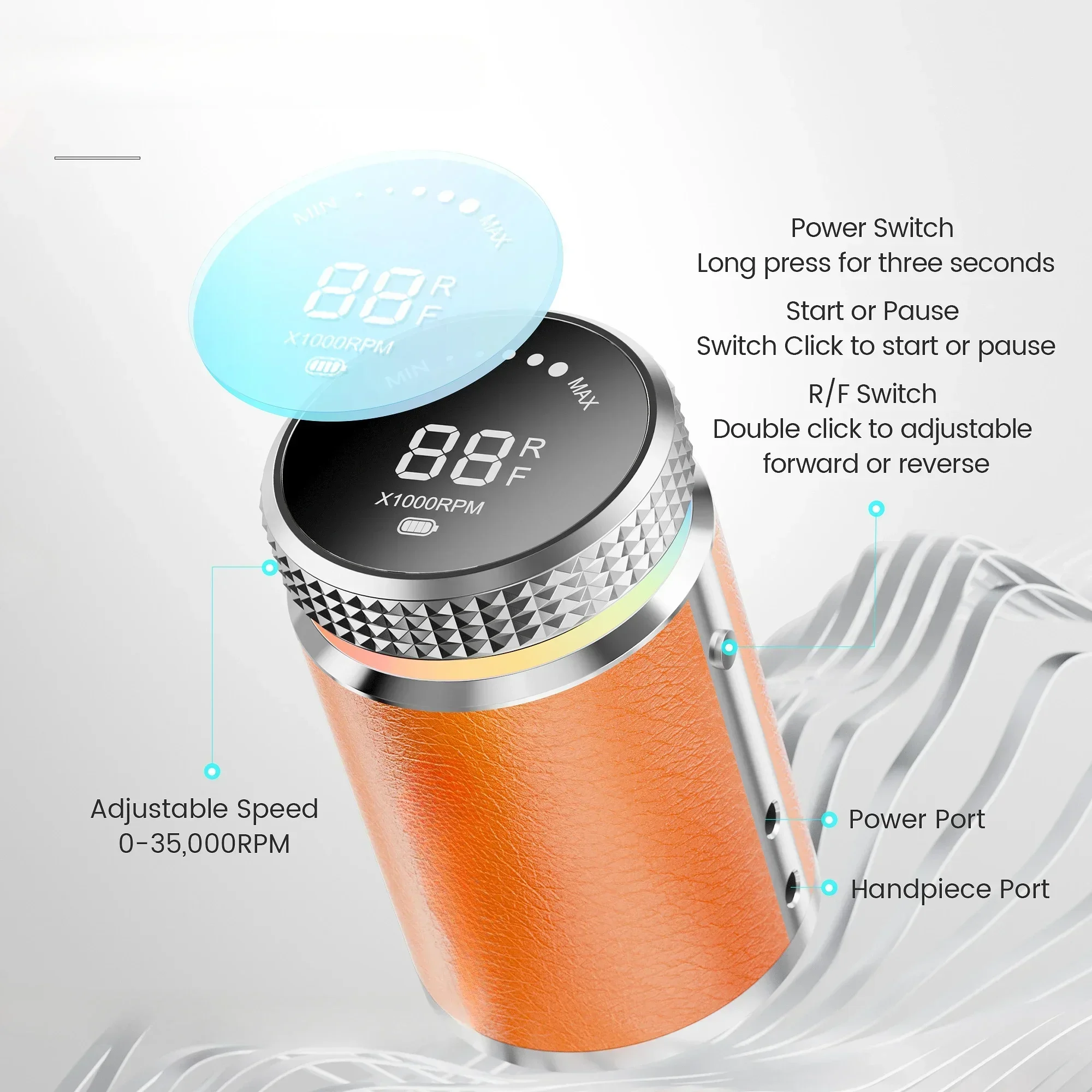 

New cordless portable nail drilling rig 35000rpm professional Hot sales