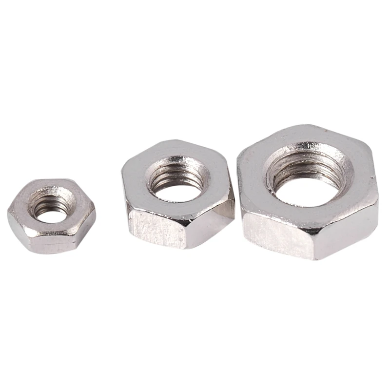 ABRE-480Pcs kepala tombol 12 ukuran sekrup dan mur, M2 M3 M4 baja aneka soket Hex tutup kepala baut sekrup Set bermacam-macam mur