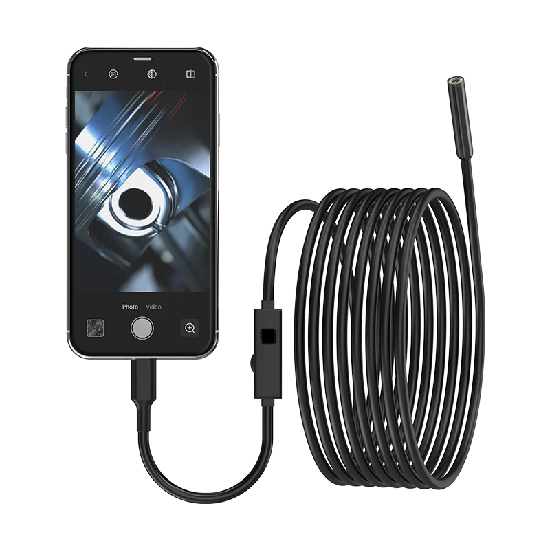 W400-D 3 In1 7.9mm 5m Rigid 1440P HD IP67 Waterproof Smartphone Endoscope Video Inspection Endoscope Camera Industrial