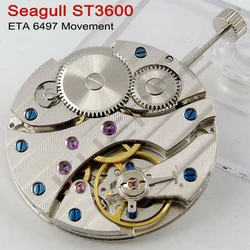 Quality Seagull Fine-tuning Gooseneck ST3601 6497 Mechanical movement fit for PARNIS watch M12，Durable Mechanical Hand Winding