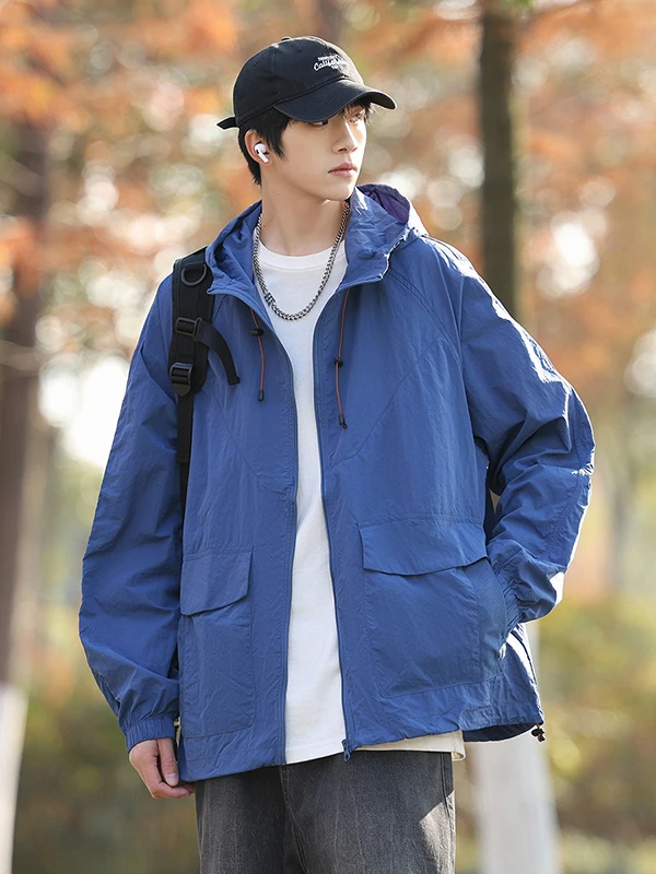 

Мужская и женская куртка из ледяного шелка с защитой от солнца UPF50, легкая, охлаждающая, быстросохнущая, летняя рабочая одежда, свободный крой