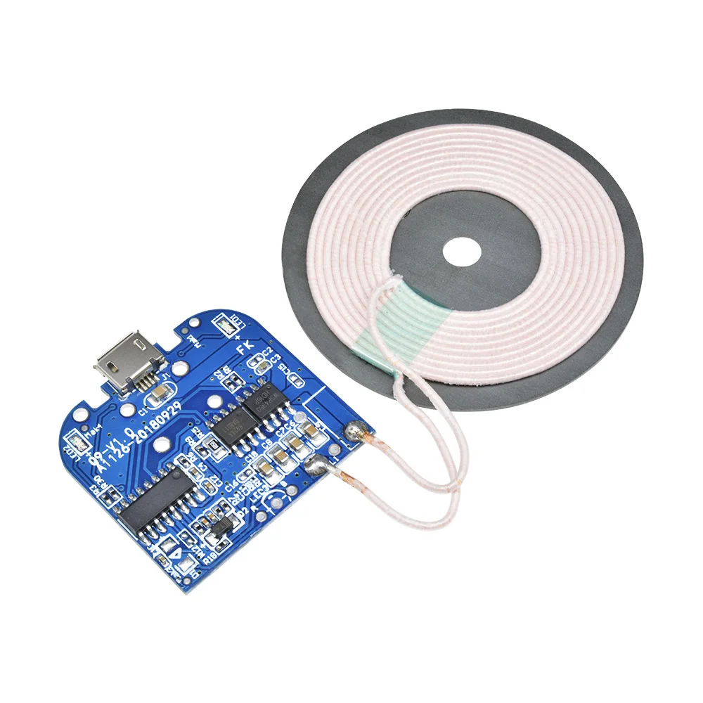 Electronic DIY For Qi Wireless Charging Standard Receiver Charger Module For Micro USB Mobile Phone Charger Board DC 5V 2A 10W