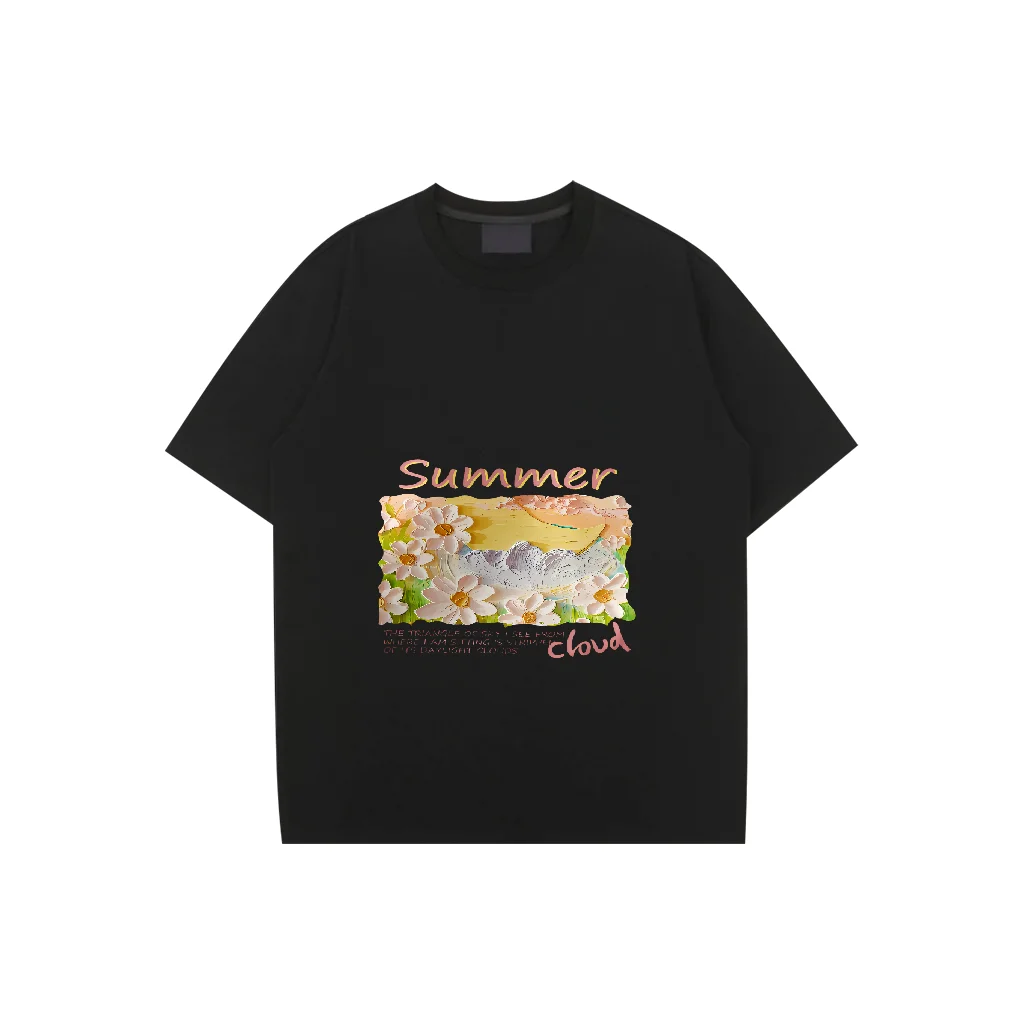 

T -Shirt Man Cotton Tee Social Club Rapper Big size t shirt Summer Flower Tshirt Hip Hop West Coast Oversized Sleeve Tops