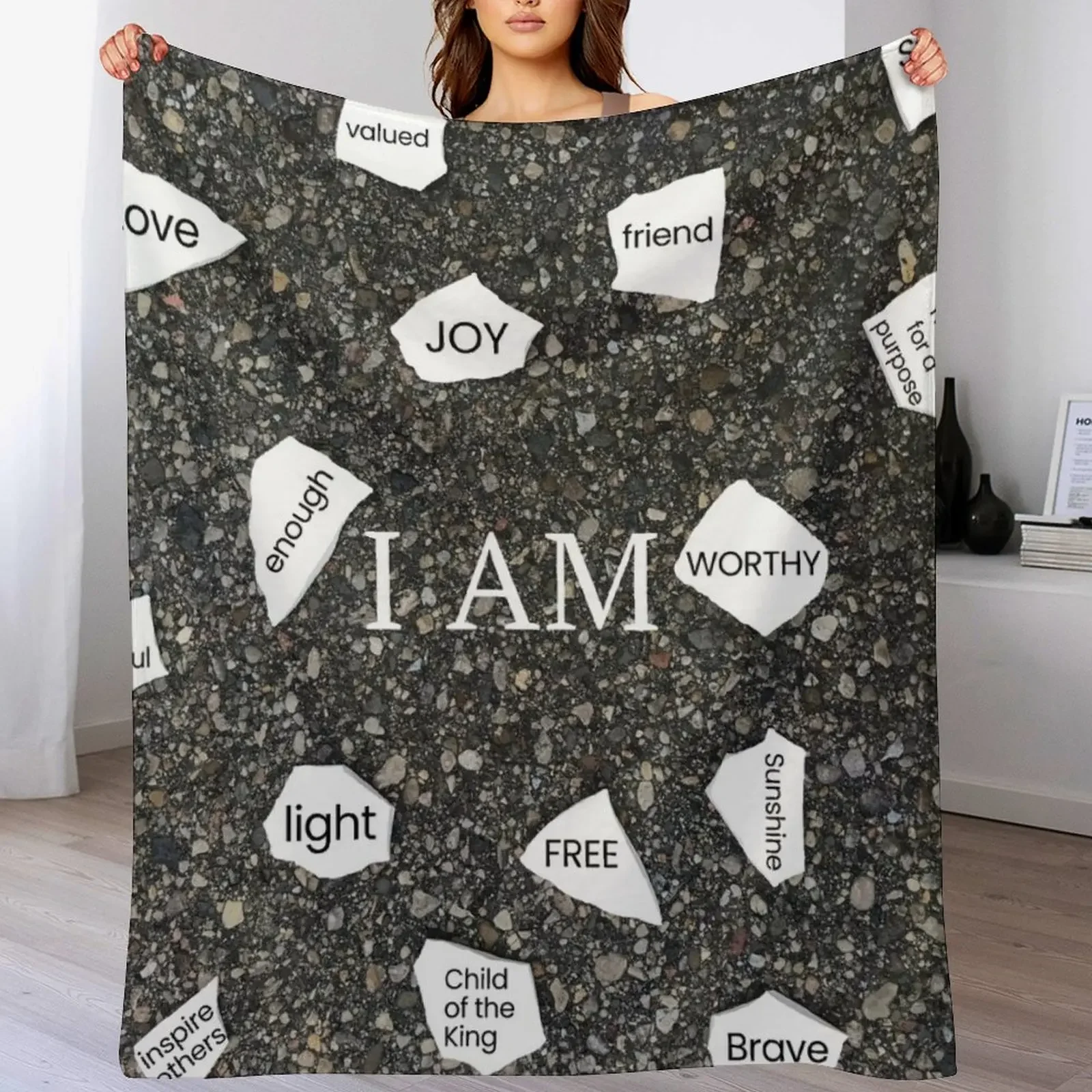 New Broken Plates I Am Throw Blanket Spring Fall Cozy Throw Blanket for Couch