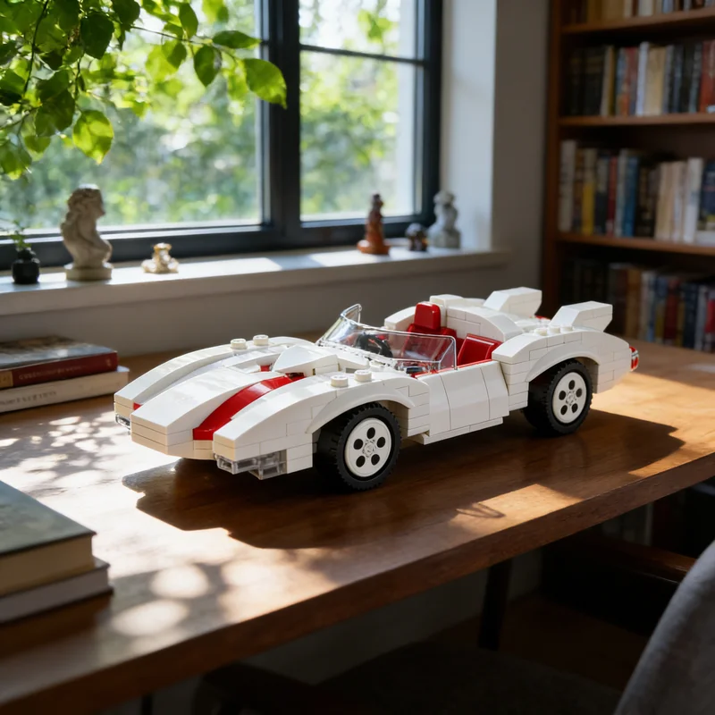 204pcs MOC Speed Racer S Mach 5 City Champions Model Building Blocks DIY Gift Creative Collectible Display Decor Premium Adult